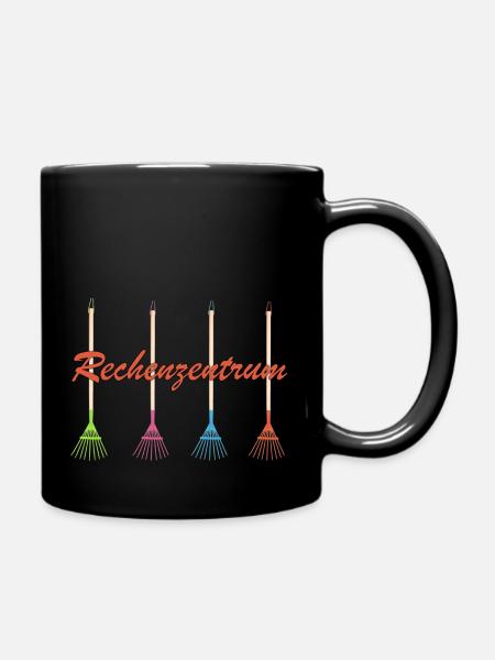 Rechenzentrum in orange - Tasse einfarbig - Schwarz
