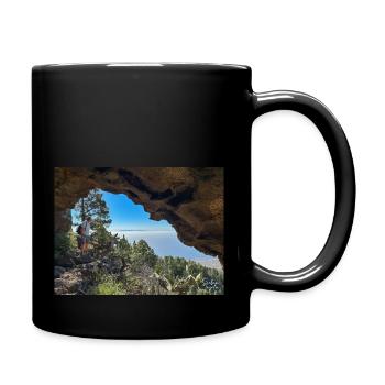 Blick auf Gran Canaria - Tasse einfarbig - Schwarz - Rechts