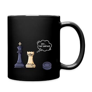 Schachspieler Design - Schach Motiv Flacherde - Tasse einfarbig - Schwarz - Rechts