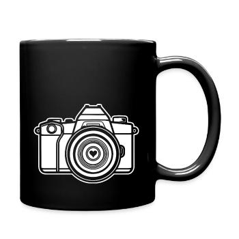 Fotograf Fotografieren Fotografie Kamera - Tasse einfarbig - Schwarz - Rechts