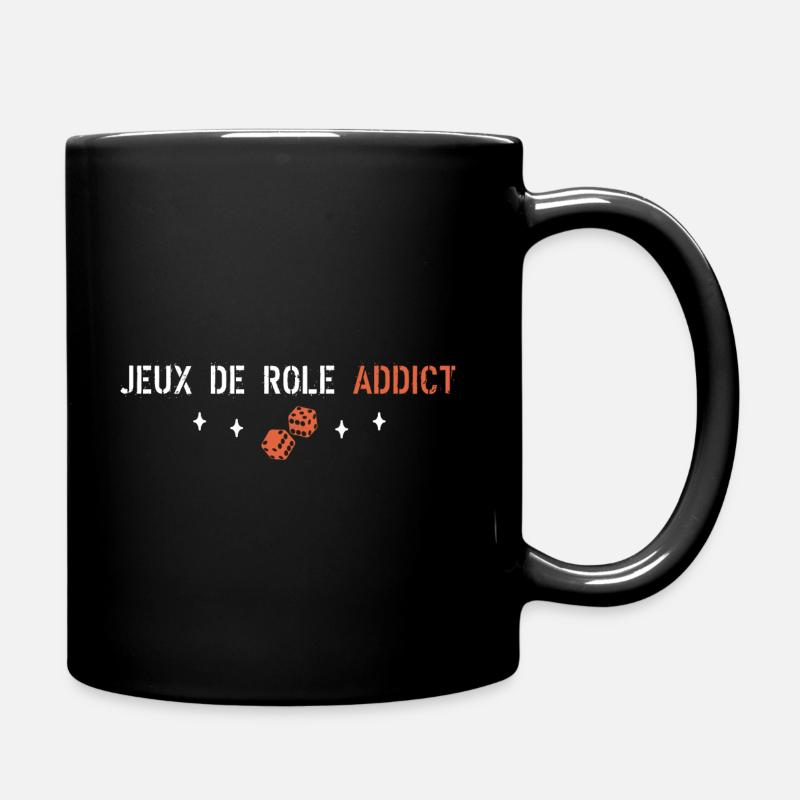 Jeux de rôle addict - Mug uni - noir