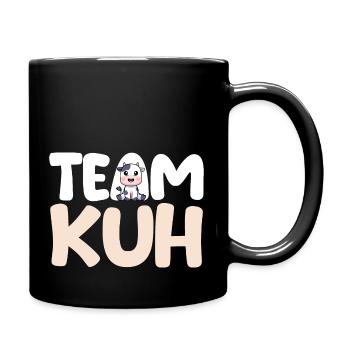 Kuh Landwirt Bauernhof Kühe - Tasse einfarbig - Schwarz - Rechts