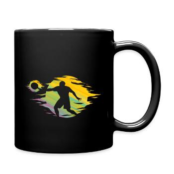 Tennis de table Ping-pong Tennis de table Batte en feu - Mug uni - noir - Droite