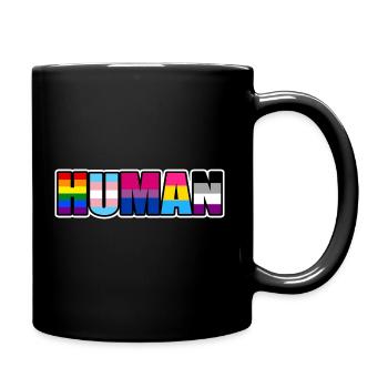 HUMAIN Drapeau LGBT Mois de la fierté gay Transgenre - Mug uni - noir - Droite