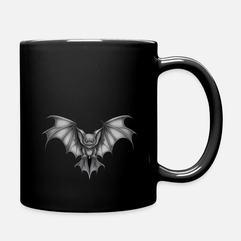 Vampirfledermaus Fledermaus in Schwarz Weiß - Tasse einfarbig - Schwarz