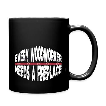 present idea hearbeat union carpenter tshirts - Tasse einfarbig - Schwarz - Rechts