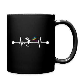 Painter Heartbeat Vehicle Painter Car Painter - Full Colour Mug - black - Right