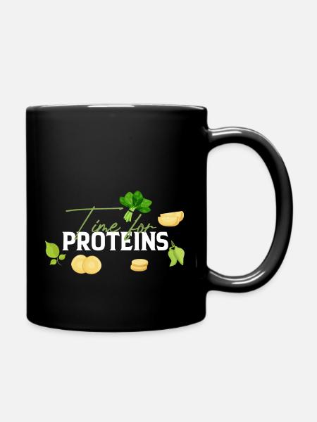 Il est temps pour les protéines - Mug uni - noir