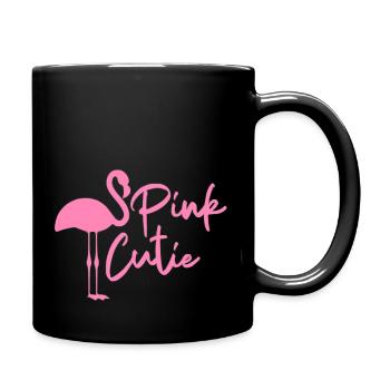 Cooles rosa Flamingo-Liebhaber-Geschenk-T-Shirt - Tasse einfarbig - Schwarz - Rechts