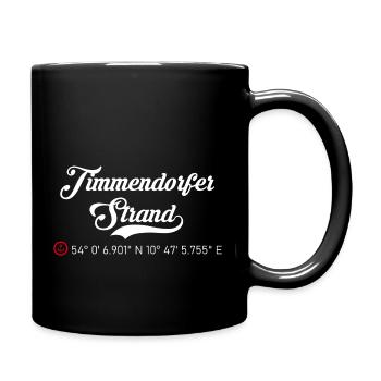 Timmendorfer Strand Koordinaten - Tasse einfarbig - Schwarz - Rechts