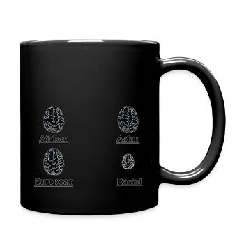 Brain Racism - Tasse einfarbig - Schwarz - Rechts