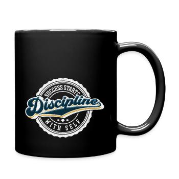 Success Starts With Self Discipline - Full Colour Mug - black - Right