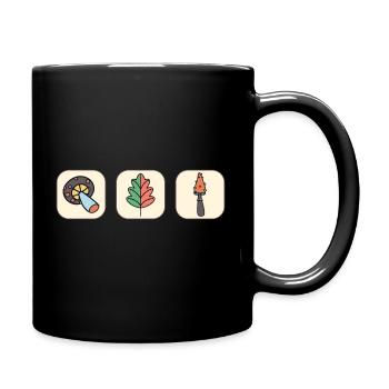Autumnal Design #2 - Full Colour Mug - black - Right
