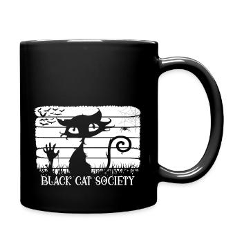 Black Cat Society - Tasse einfarbig - Schwarz - Rechts