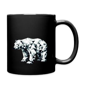 Eisbär // polar bear - Tasse einfarbig - Schwarz - Rechts