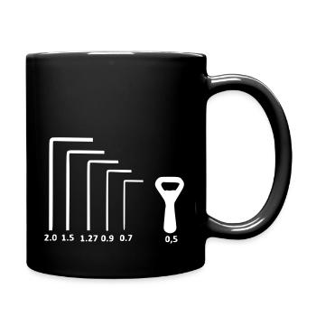 Handwerker Set - Tasse einfarbig - Schwarz - Rechts