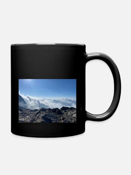 Bergverliebt - Tasse einfarbig - Schwarz