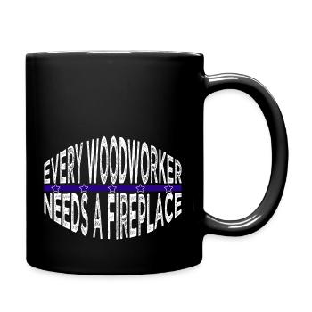 logging carpenter hoodies and sweatshirts - Tasse einfarbig - Schwarz - Rechts