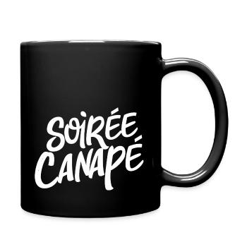 Soirée canapé - Mug uni - noir - Droite