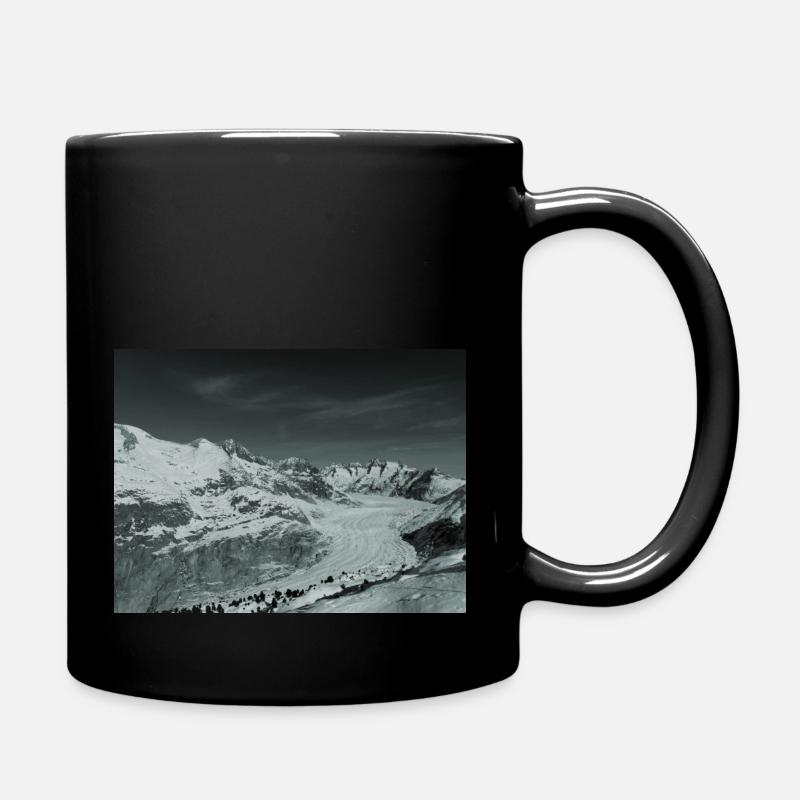 Aletschgletscher grey - Tasse einfarbig - Schwarz