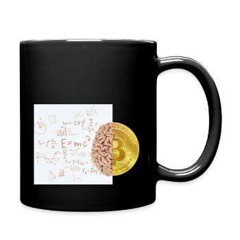 Krypto Gehirn 2 Bitcoin BTC ETH - Tasse einfarbig - Schwarz - Rechts