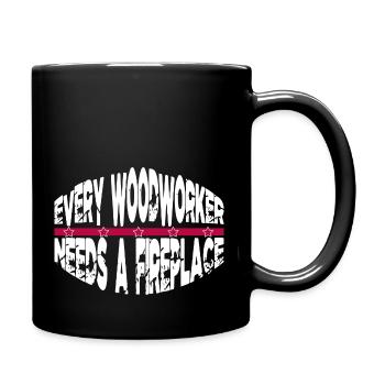 charpentier en bois blagues t-shirts charpentier meilleur - Mug uni - noir - Droite