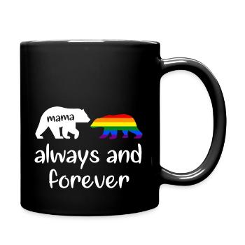 Mama Bear Always Cute Gay Pride Ally LGBTQ Month - Full Colour Mug - black - Right