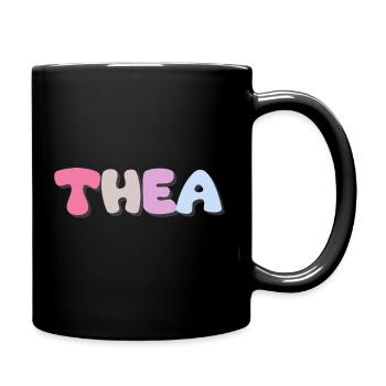 Name - Thea - Tasse einfarbig - Schwarz - Rechts