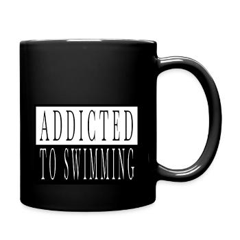 love humor swimming pool tshirts swimmer geek - Tasse einfarbig - Schwarz - Rechts