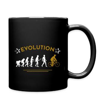 Evolution Bike Fahrrad Geschenk - Tasse einfarbig - Schwarz - Rechts