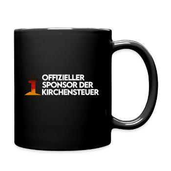 Sponsor der Kirchensteuer T-Shirt Lustig - Tasse einfarbig - Schwarz - Rechts