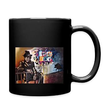 Leonard Cohen - Tasse einfarbig - Schwarz - Rechts