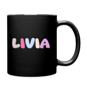 Name - Livia - Full Colour Mug - black - Right