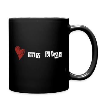 Love my kids - Full Colour Mug - black - Right