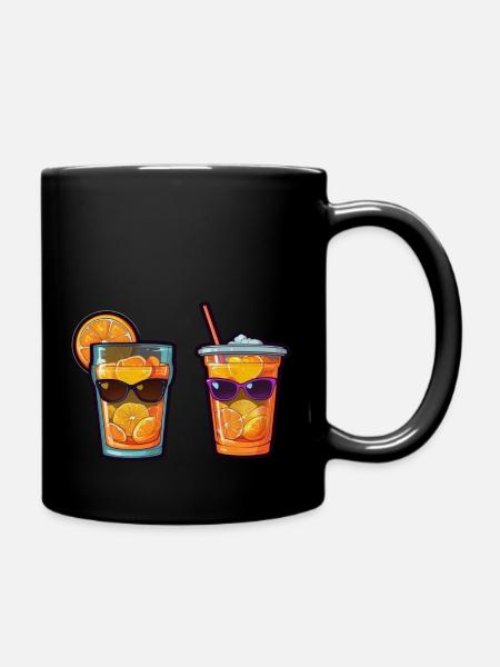 Sunny Sips - Tasse einfarbig - Schwarz