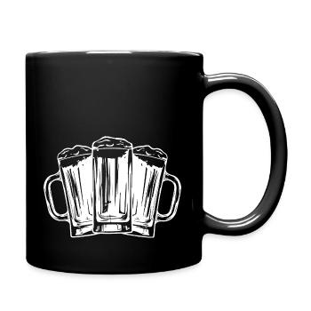 Bier Prost Party Biergläser - Tasse einfarbig - Schwarz - Rechts