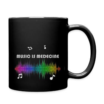 Music is medicine - Full Colour Mug - black - Right