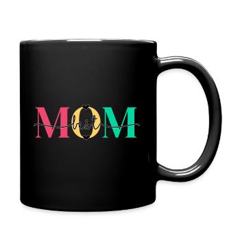 Best Mom colorful 2 - Full Colour Mug - black - Right
