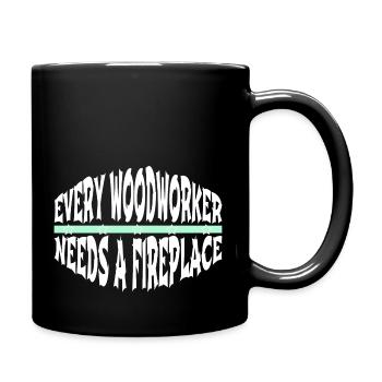 lumberjack hearbeat joke funshirt - Tasse einfarbig - Schwarz - Rechts