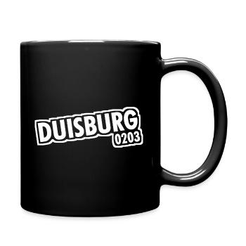 Duisbourg - 0203 - Indicatif téléphonique - NRW - Ruhrpott - Mug uni - noir - Droite