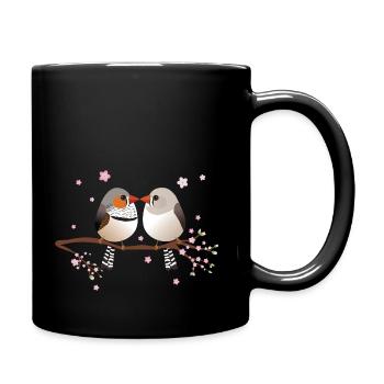 Niedliche knollige Zebrafinken - Tasse einfarbig - Schwarz - Rechts