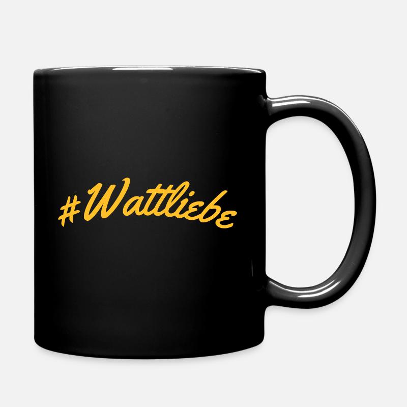 #Wattliebe - Tasse einfarbig - Schwarz