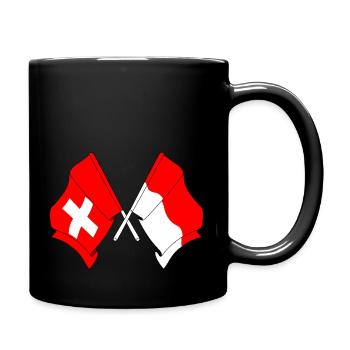 Flagge der Schweiz und Flagge von Solothurn - Tasse einfarbig - Schwarz - Rechts