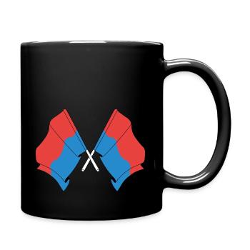 Two flags Ticino Switzerland - Full Colour Mug - black - Right