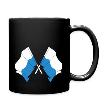 Deux drapeaux Lucerne Suisse - Mug uni - noir - Droite