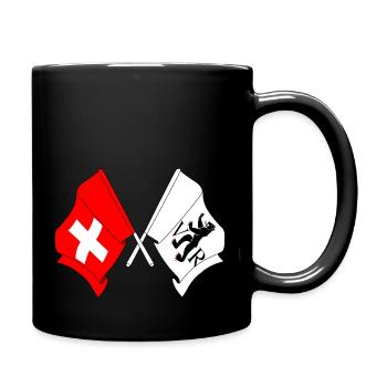 Flagge Schweiz, Appenzell Auzerrhoden - Tasse einfarbig - Schwarz - Rechts