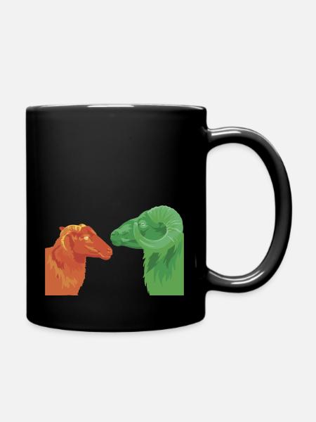Heidschnucken - Tasse einfarbig - Schwarz