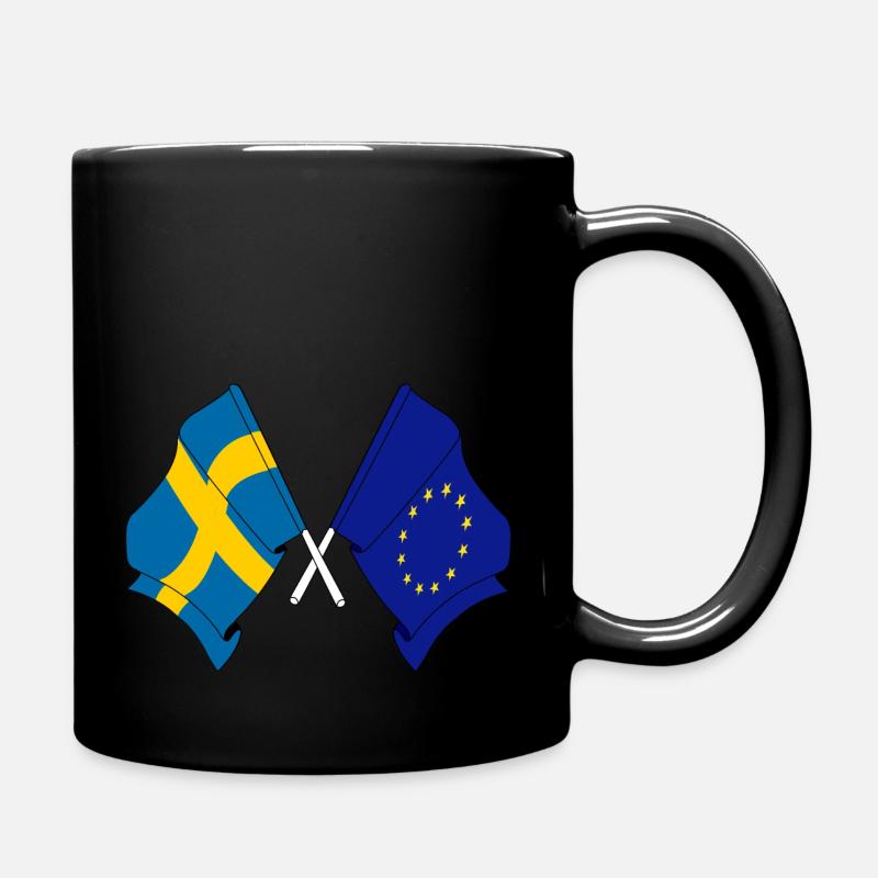 Drapeau de la Suède, Europe - Mug uni - noir