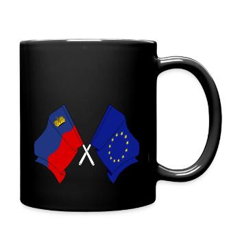Drapeau du Liechtenstein, Europe - Mug uni - noir - Droite