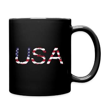 Les États-Unis aux couleurs du drapeau américain drapeau - Mug uni - noir - Droite